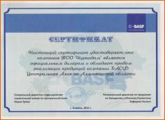 изображение: сертификат